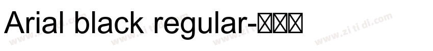 Arial black regular字体转换